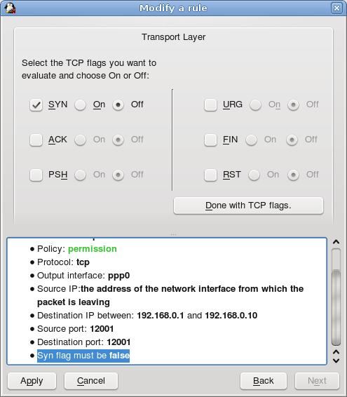 Rule adder, page tcp flags